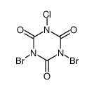 1,3-dibromo-5-chloro-1,3,5-triazinane-2,4,6-trione结构式