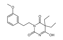 5,5-Diethyl-1-(3-methoxyphenethyl)barbituric acid Structure