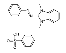 benzenesulfonate,(1,3-dimethyl-1,2-dihydrobenzimidazol-1-ium-2-yl)-phenyldiazene结构式