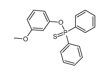 m-methoxyphenyl ester of diphenylthionephosphinic acid Structure