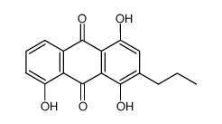 3-propyl-1,4,5-trihydroxy-9,10-anthraquinone结构式