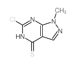 3-chloro-9-methyl-2,4,8,9-tetrazabicyclo[4.3.0]nona-1,3,6-triene-5-thione结构式