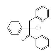 2-hydroxy-1,2-diphenyl-3-pyridin-2-yl-propan-1-one结构式