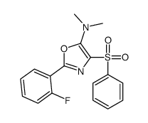 4-(benzenesulfonyl)-2-(2-fluorophenyl)-N,N-dimethyl-1,3-oxazol-5-amine结构式