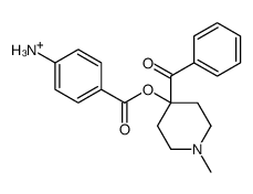 (4-benzoyl-1-methylpiperidin-4-yl) 4-aminobenzoate,hydron结构式