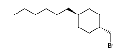 trans-4-n-Hexylcyclohexylmethylbromid结构式