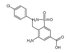 3-amino-4-[2-(4-chlorophenyl)ethyl]-5-sulfamoylbenzoic acid Structure