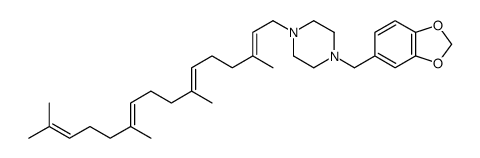 1-(3,4-Methylenedioxybenzyl)-4-[(2E,6E,10E)-3,7,11,15-tetramethyl-2,6,10,14-hexadecatetrenyl]piperazine Structure