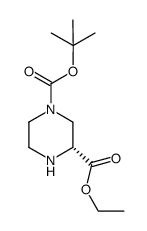 1-(tert-butyl) 3-ethyl (R)-piperazine-1,3-dicarboxylate Structure