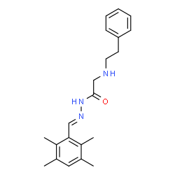 2-(phenethylamino)-N-[(2,3,5,6-tetramethylphenyl)methylideneamino]acet amide Structure