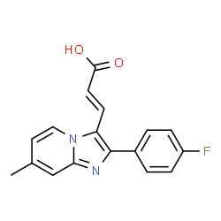 3-[2-(4-FLUORO-PHENYL)-7-METHYL-IMIDAZO[1,2-A]-PYRIDIN-3-YL]-ACRYLIC ACID结构式