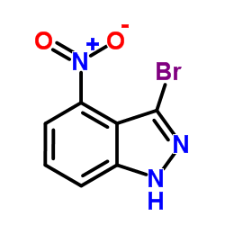 3-溴-4-硝基-1H-吲唑结构式