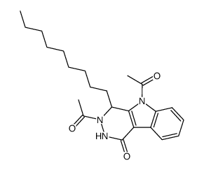 1,1'-(4-nonyl-1-oxo-1,4-dihydro-3H-pyridazino[4,5-b]indole-3,5(2H)-diyl)bis(ethan-1-one) Structure