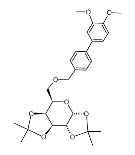 6-O-(4-(3,4-dimethoxyphenyl)benzyl)-1,2:3,4-di-O-isopropylidene-α-D-galactopyranoside Structure