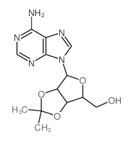 [2-(6-aminopurin-9-yl)-7,7-dimethyl-3,6,8-trioxabicyclo[3.3.0]oct-4-yl]methanol结构式