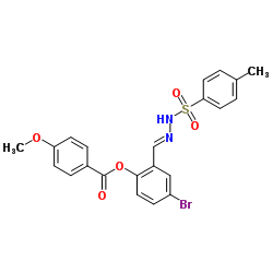 4-Bromo-2-[(E)-{[(4-methylphenyl)sulfonyl]hydrazono}methyl]phenyl 4-methoxybenzoate结构式