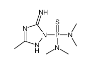 2-[bis(dimethylamino)phosphinothioyl]-5-methyl-1,2,4-triazol-3-amine结构式