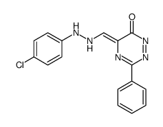 5-[[2-(4-chlorophenyl)hydrazinyl]methylidene]-3-phenyl-1,2,4-triazin-6-one Structure