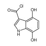 1H-Indole-3-carbonyl chloride, 4,7-dihydroxy- (9CI)结构式