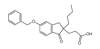 5-benzyloxy-1-oxo-2-butyl-2-indan propionic acid Structure