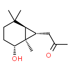 2-Propanone,1-[(1R,2R,6R,7S)-2-hydroxy-1,5,5-trimethylbicyclo[4.1.0]hept-7-yl]-,rel-(9CI) structure