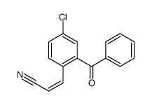3-(2-benzoyl-4-chlorophenyl)prop-2-enenitrile结构式