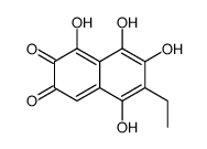 6-ethyl-1,5,7,8-tetrahydroxynaphthalene-2,3-dione结构式