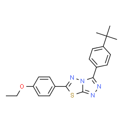 3-(4-tert-butylphenyl)-6-(4-ethoxyphenyl)[1,2,4]triazolo[3,4-b][1,3,4]thiadiazole结构式