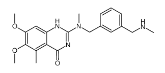 6,7-dimethoxy-5-methyl-2-[methyl-(3-methylaminomethyl-benzyl)-amino]-1H-quinazolin-4-one结构式