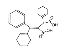 (E)-2-(cyclohex-1-en-1-yl)-3-(cyclohex-1-en-1-yl(phenyl)methylene)succinic acid Structure