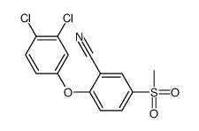 2-(3,4-dichlorophenoxy)-5-methylsulfonylbenzonitrile Structure