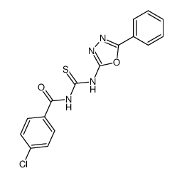 1-(4-Chloro-benzoyl)-3-(5-phenyl-[1,3,4]oxadiazol-2-yl)-thiourea结构式