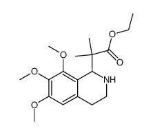 ethyl 6,7,8-trimethoxy-α,α-dimethyl-1,2,3,4-tetrahydroisoquinoline-1-acetate结构式