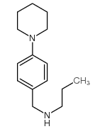 N-[(4-piperidin-1-ylphenyl)methyl]propan-1-amine structure