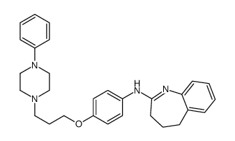 N-[4-[3-(4-phenylpiperazin-1-yl)propoxy]phenyl]-4,5-dihydro-3H-1-benzazepin-2-amine结构式