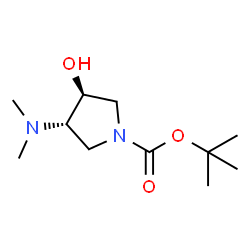 (3S,4S)-3-(二甲基氨基)-4-羟基吡咯烷-1-羧酸叔丁酯结构式