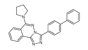 s-Triazolo(3,4-a)phthalazine, 3-(1,1'-biphenyl-4-yl)-6-(1-pyrrolidinyl)- Structure