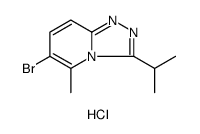 1,2,4-Triazolo[4,3-a]pyridine, 6-bromo-5-methyl-3-(1-methylethyl)-, hydrochloride Structure