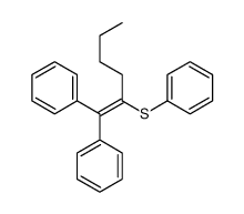 1,1-diphenylhex-1-en-2-ylsulfanylbenzene Structure