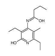 N-(2,5-diethyl-3-methyl-6-oxo-1H-pyridin-4-yl)butanamide结构式