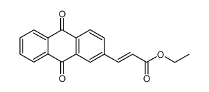 3t-(9,10-dioxo-9,10-dihydro-[2]anthryl)-acrylic acid ethyl ester结构式