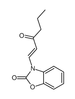 3-(3-oxohex-1-enyl)-1,3-benzoxazol-2-one结构式