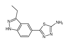 5-(3-ethyl-1H-indazol-5-yl)-1,3,4-thiadiazol-2-amine结构式