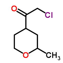 Ethanone, 2-chloro-1-(tetrahydro-2-methyl-2H-pyran-4-yl)- (9CI) Structure