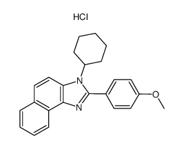 3-Cyclohexyl-2-(4-methoxy-phenyl)-3H-naphtho[1,2-d]imidazole; hydrochloride结构式