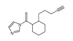 imidazol-1-yl-(2-pent-4-ynylcyclohexyl)methanethione结构式