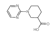 1-PYRIMIDIN-2-YLPIPERIDINE-3-CARBOXYLIC ACID结构式