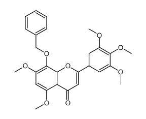 8-(benzyloxy)-5,7-dimethoxy-2-(3,4,5-trimethoxyphenyl)-4H-chromen-4-one Structure