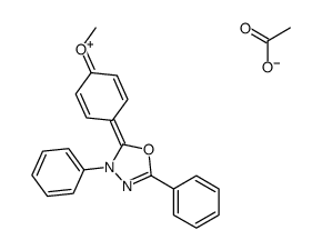 2-(4-methoxyphenyl)-3,5-diphenyl-1,3,4-oxadiazol-3-ium,acetate Structure