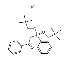dineopentyloxy(phenacyl)phenylphosphonium bromide Structure